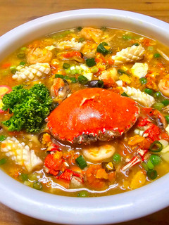 蝦皇金沙海鮮豆腐羹(創意料理) 的食譜成品照片