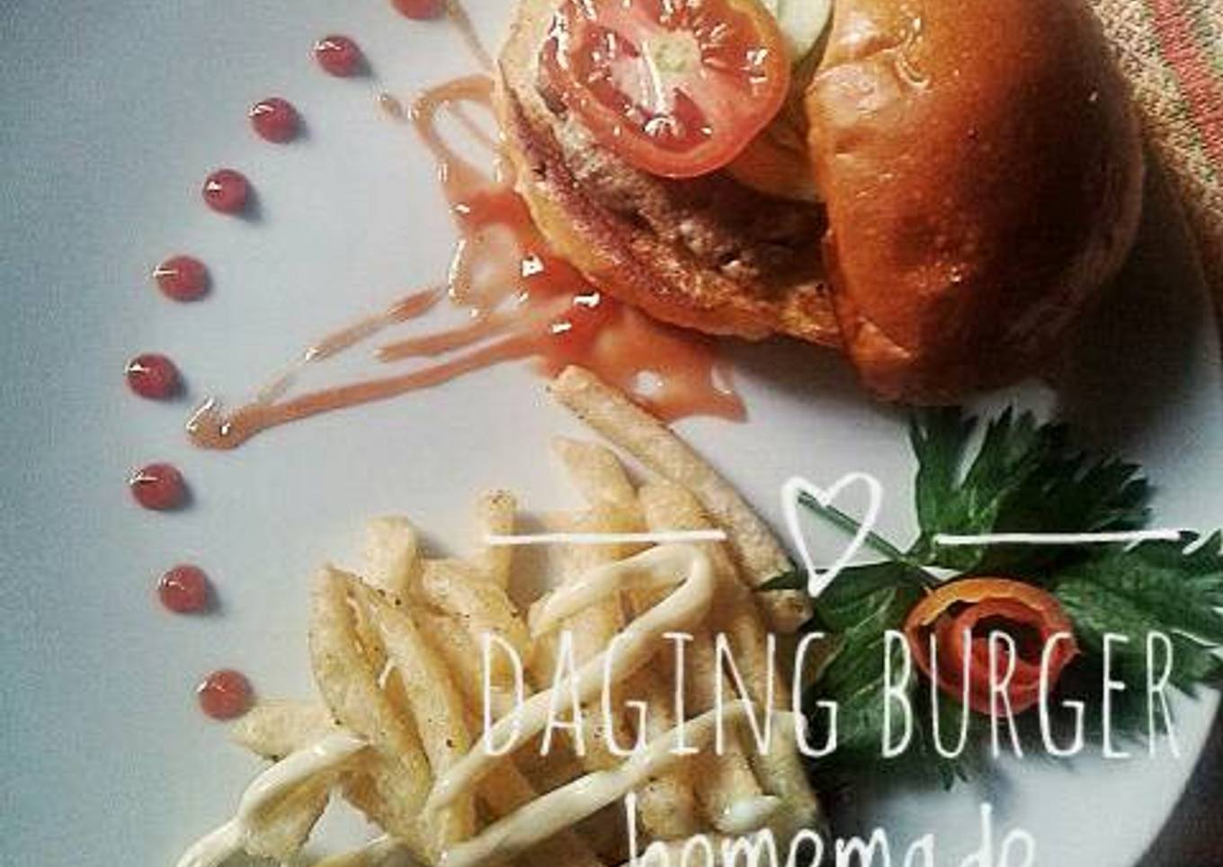 Beef burger homemade