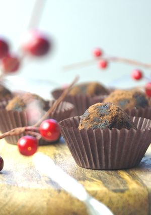 Una foto de Trufas de cacao y mantequilla de almendras saludables