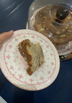 Foto resep Banana almond sponge cake low carbo