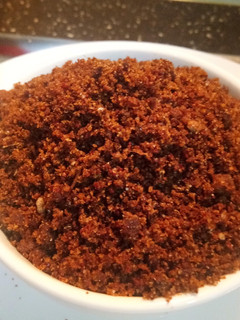 A picture of Spicy Coconut powder (chammanthy podi for rice).