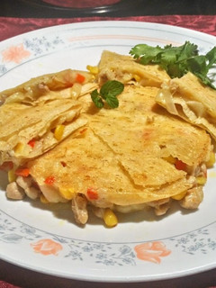 雞腿丁烤墨西哥玉米餅 的食譜成品照片
