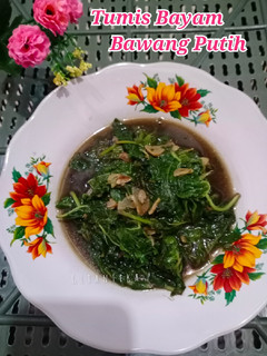 Foto resep Tumis Bayam Bawang Putih
