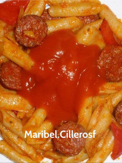 Una foto de Macarrones con chorizo