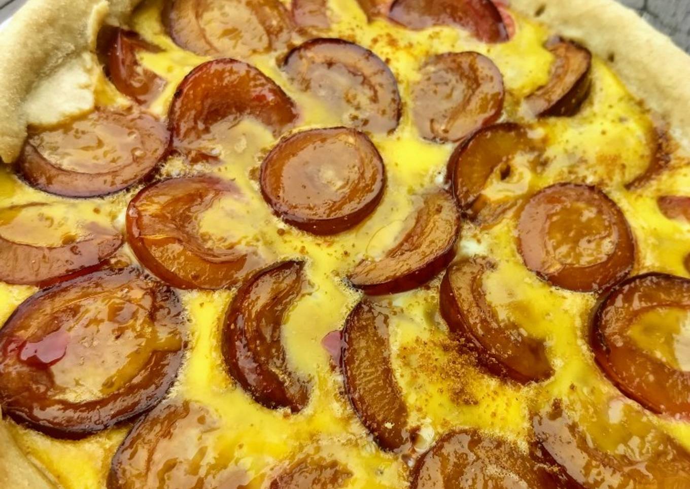 Tarte simple aux prunes