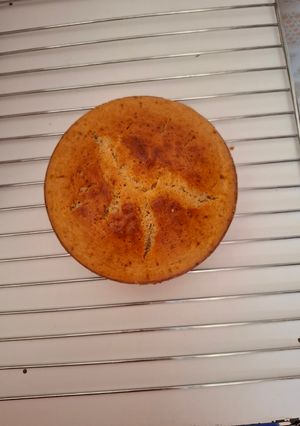 A picture of My First Bake-Orange Cake.