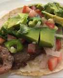 Tacos de bistec rib eye sonorense