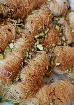 صورة لوصفة كنافة بحشوة الجبن
