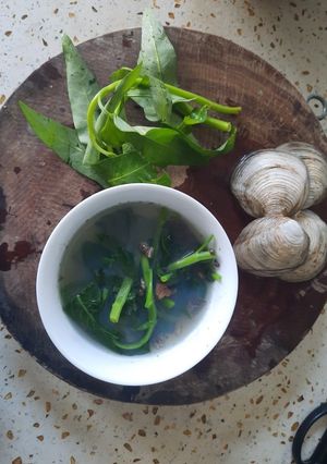 Hình của món Canh ngán rau muống.