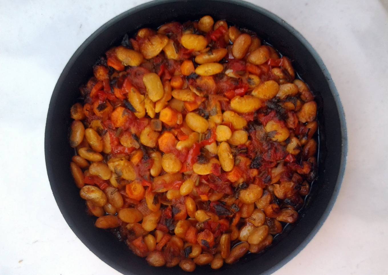 Oven baked butter beans