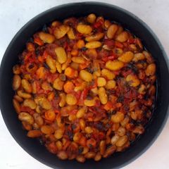 Oven baked butter beans A picture of Oven baked butter beans.