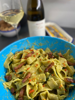 Una foto de Papardelle alla messicana