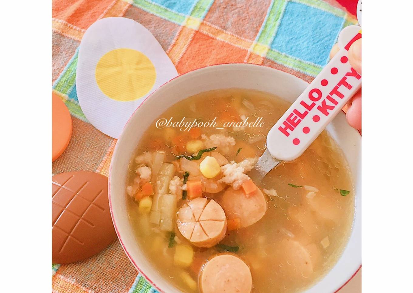 Sop Sosis Ayam Sayur (MPASI 1y+)