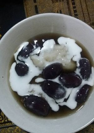 Foto resep Biji salak ubi ungu bubur sumsum