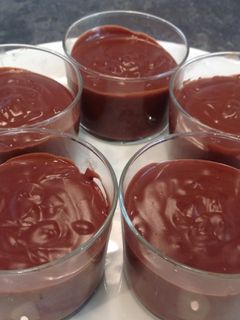 Una foto de Natillas de Chocolate sin Huevo