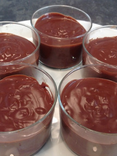 Una foto de Natillas de Chocolate sin Huevo