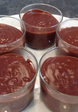 Una foto de Natillas de Chocolate sin Huevo