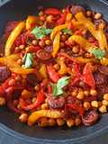 Sautéed Peppers with Chickpeas and Chorizo