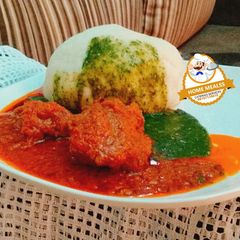 A picture of Carrot tomato stew with ewedu.