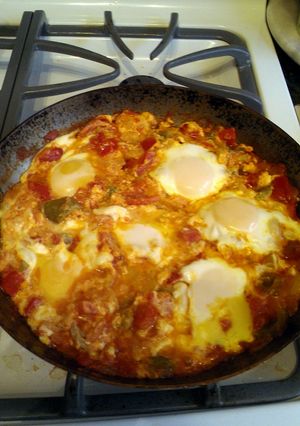 A picture of Shakshuka Israeli Dish.