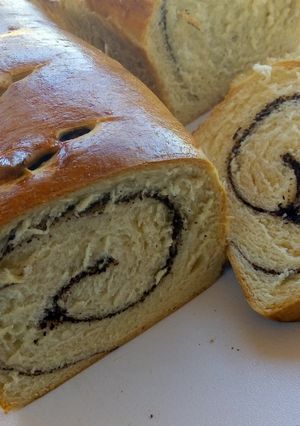 A picture of Chocolate and nut swirl bread.