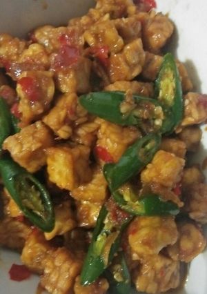 Foto resep Tempe orek cabe ijo