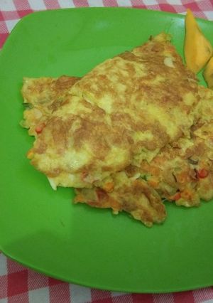Foto resep Telur Dadar Sayur Keju
