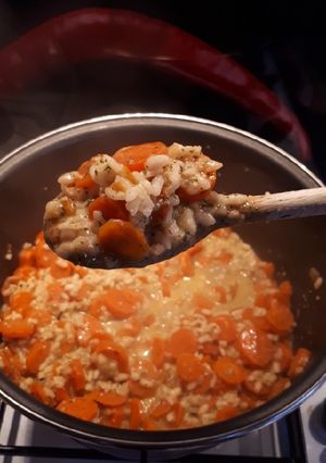 Une photo de Carottes façon risotto