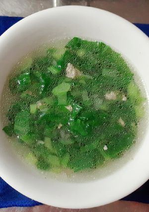 Hình của món Canh rau cải thịt băm.