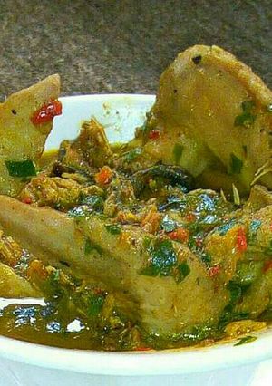 A picture of Ofe nsala(white soup).