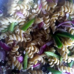 A picture of Greek Pasta Salad.