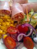 Vickys Homemade Coleslaw / Ham Roll-Ups, GF DF EF SF NF