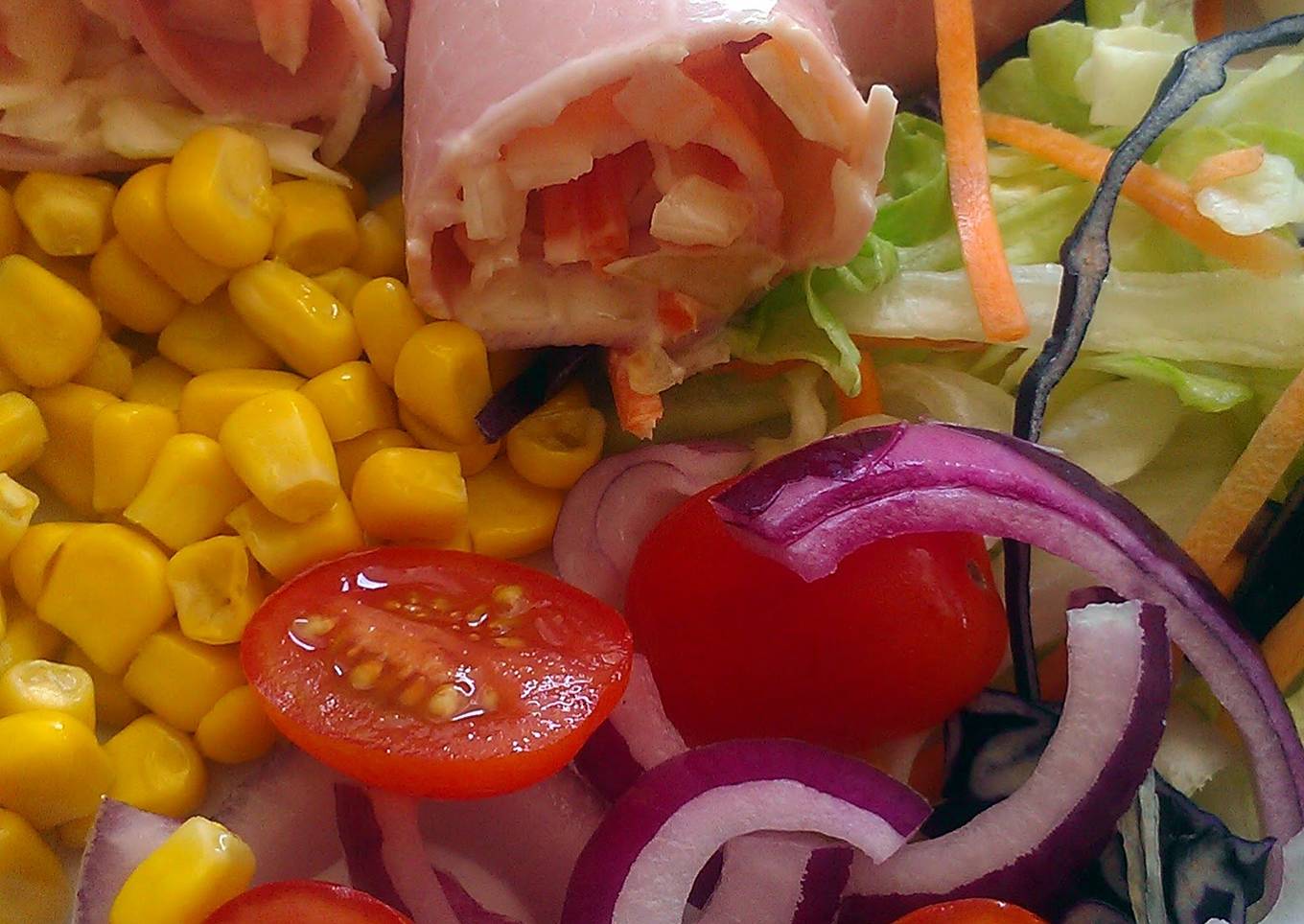 Vickys Homemade Coleslaw / Ham Roll-Ups, GF DF EF SF NF