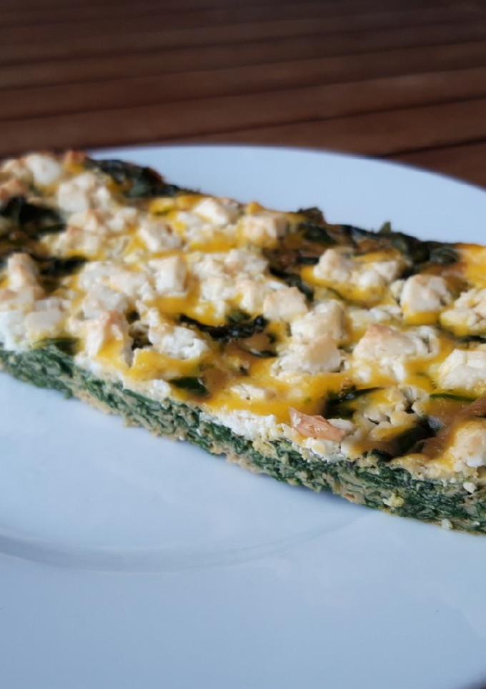 Una foto de Pastel de espinacas y queso feta