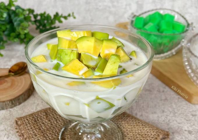 Bagaimana Membuat Avocado Milk Cheese / Alpukat Kuah Susu Keju, Enak