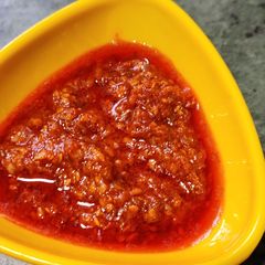 Garlic & Red Chilli Chutney | garlic chutney recipe | lehsun ki chutney | lahsun chutney A picture of Garlic & Red Chilli Chutney | garlic chutney recipe | lehsun ki chutney | lahsun chutney.