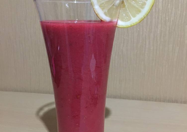 Cara masak Raspberry Lime Smoothie , Sempurna