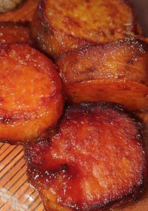 Una foto de Batatas acarameladas para guarnición