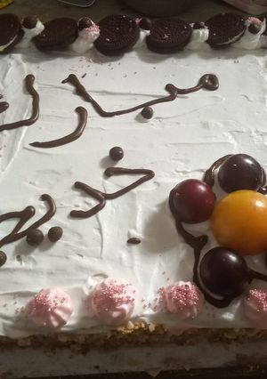 صورة لوصفة كعكة بسيطة