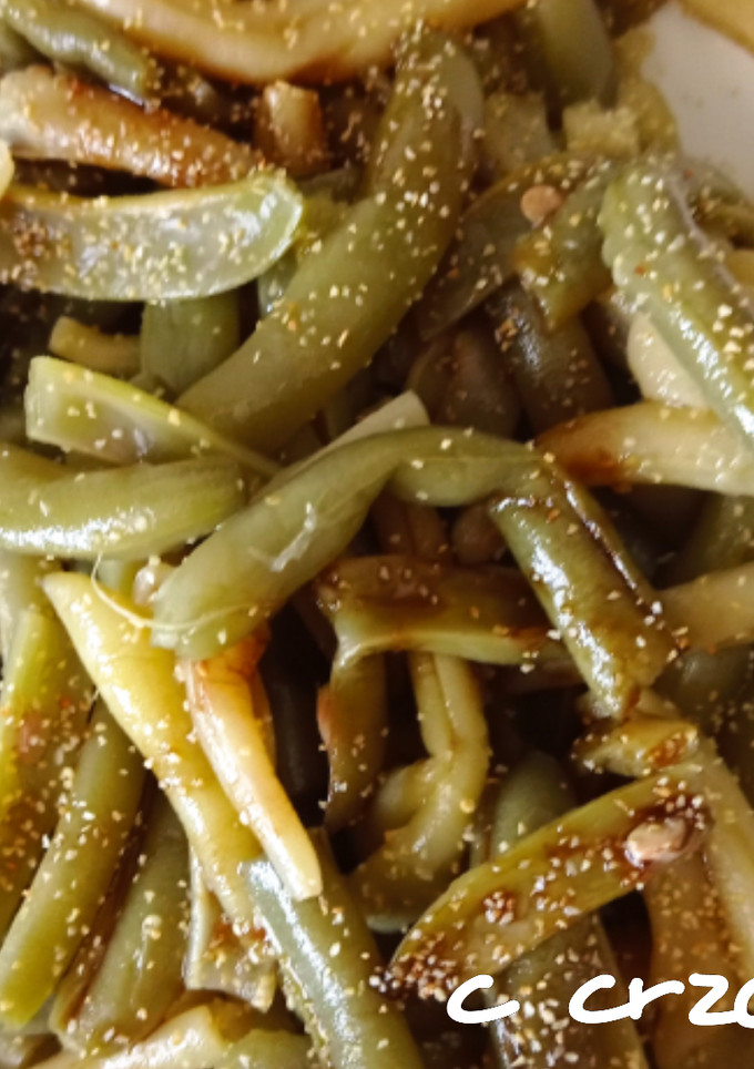 Una foto de Judías verdes con salsa de soja y ajo en polvo