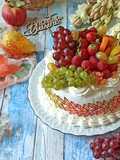 Tort cu Irish Cream și fructe