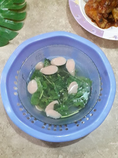 Foto resep Sayur bening bayam sosis