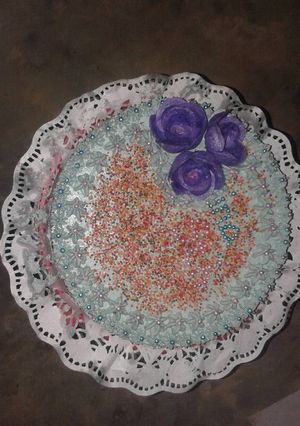 Foto resep Kue tar sederhana (coklat sponge cake & blu butter cream)