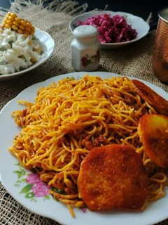 عکسی از دستور ماکارانی با رب انار🌺
