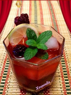 Φωτογραφία της συνταγής Blackberry Tequila Smash (cocktail)🍹