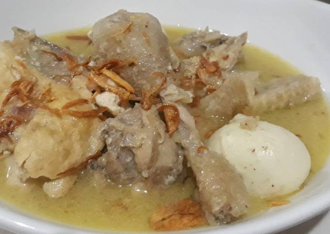 Opor ayam kampung dan telor tahu