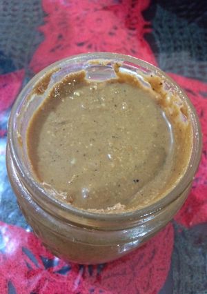 Una foto de Crema de cacahuate