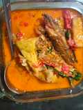 Ikan pindang tahu kuah santan
