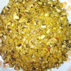 A picture of RICE & BEANS WITH DADDAWA(Locust Beans).