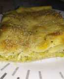 Torta combinada de zapallitos y puerros